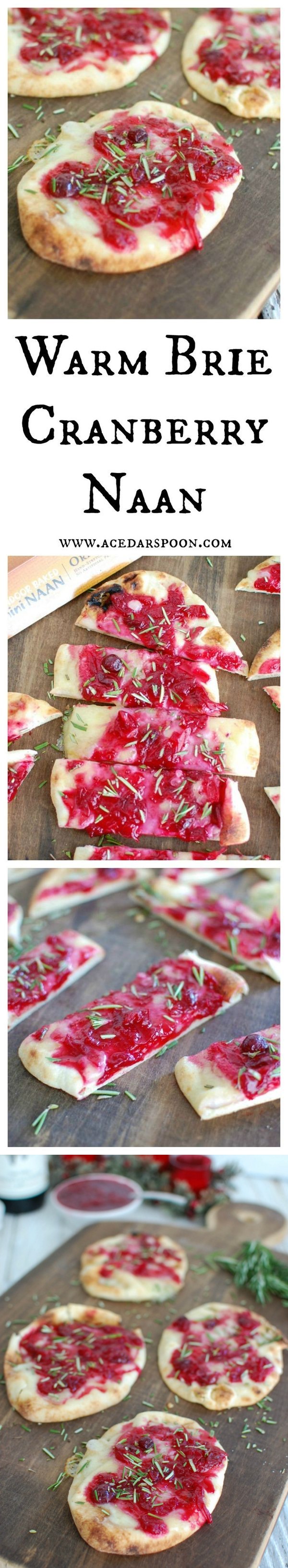 Warm Brie Cranberry Naan