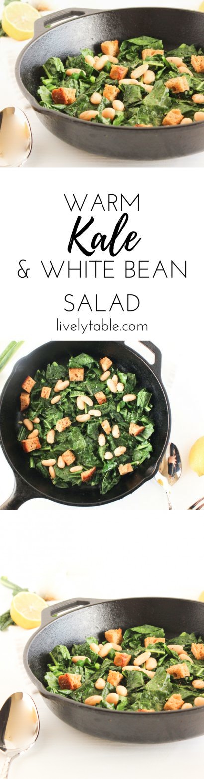 Warm Kale and White Bean Salad