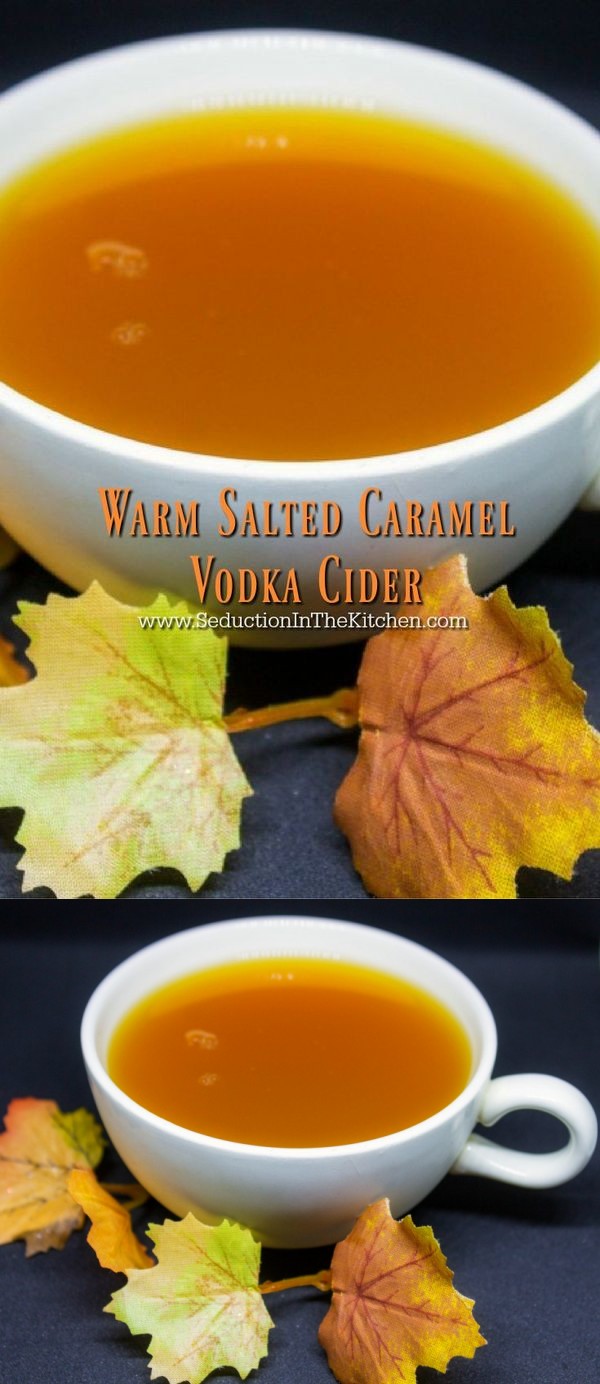 Warm Salted Caramel Vodka Cider