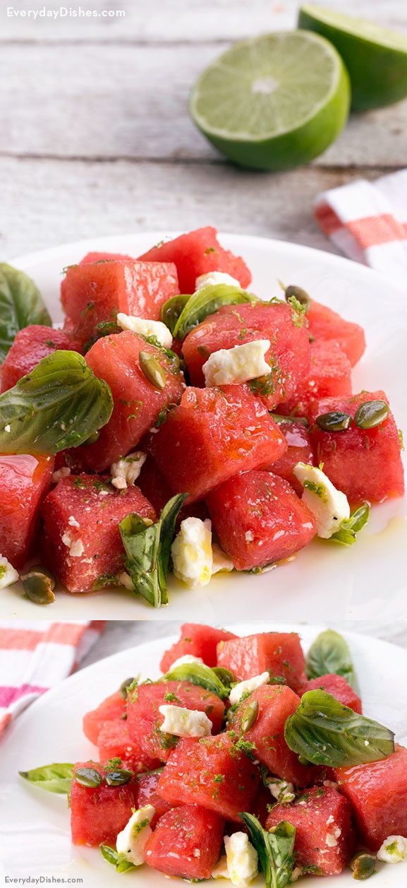 Watermelon Basil Salad