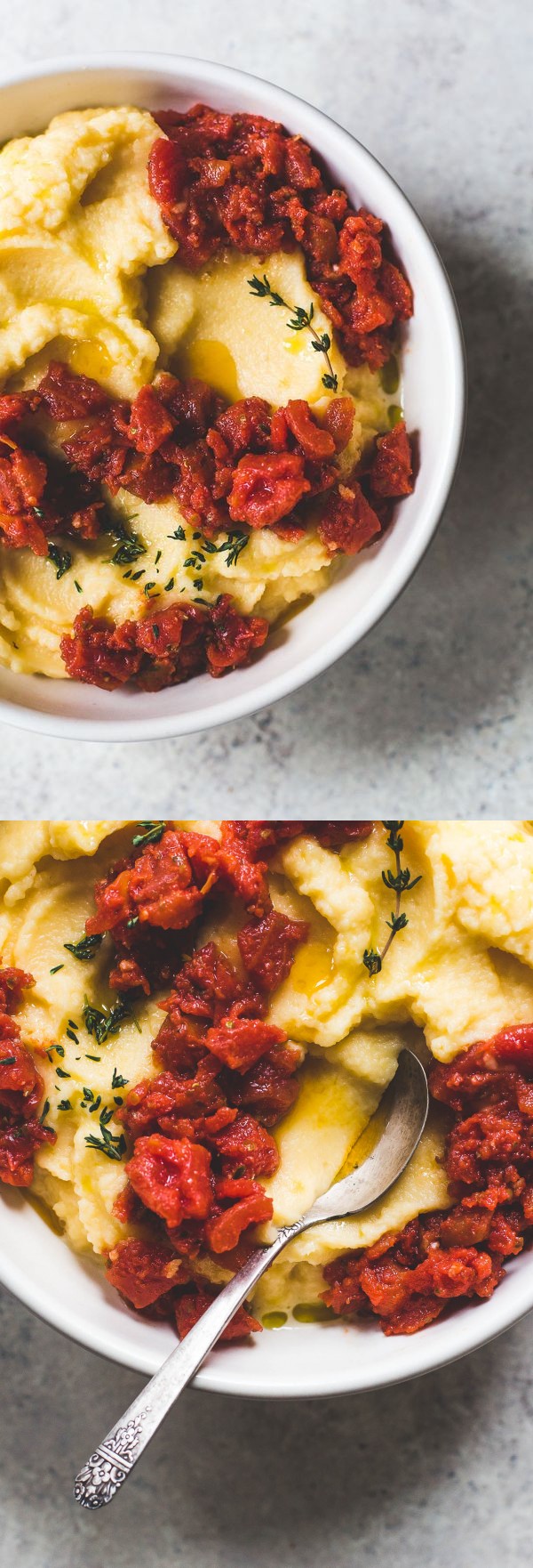 Whipped Rutabaga Mash with Quick Tomato Confit