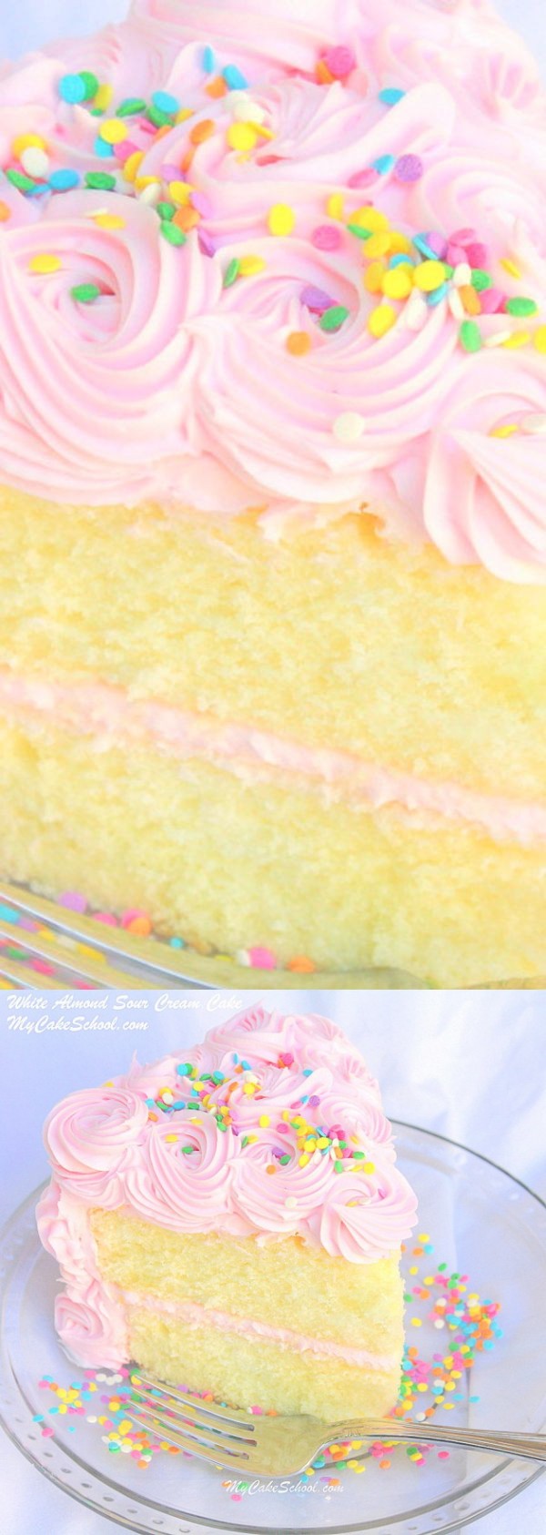 White Almond Sour Cream Cake (Scratch