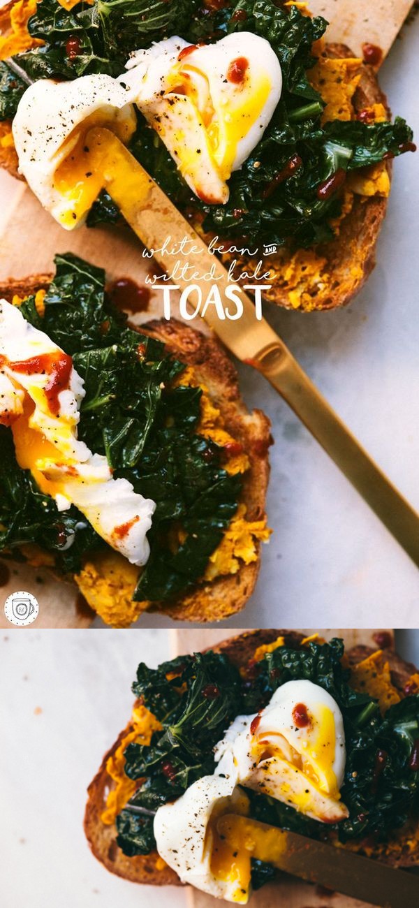 White Bean & Wilted Kale Toast