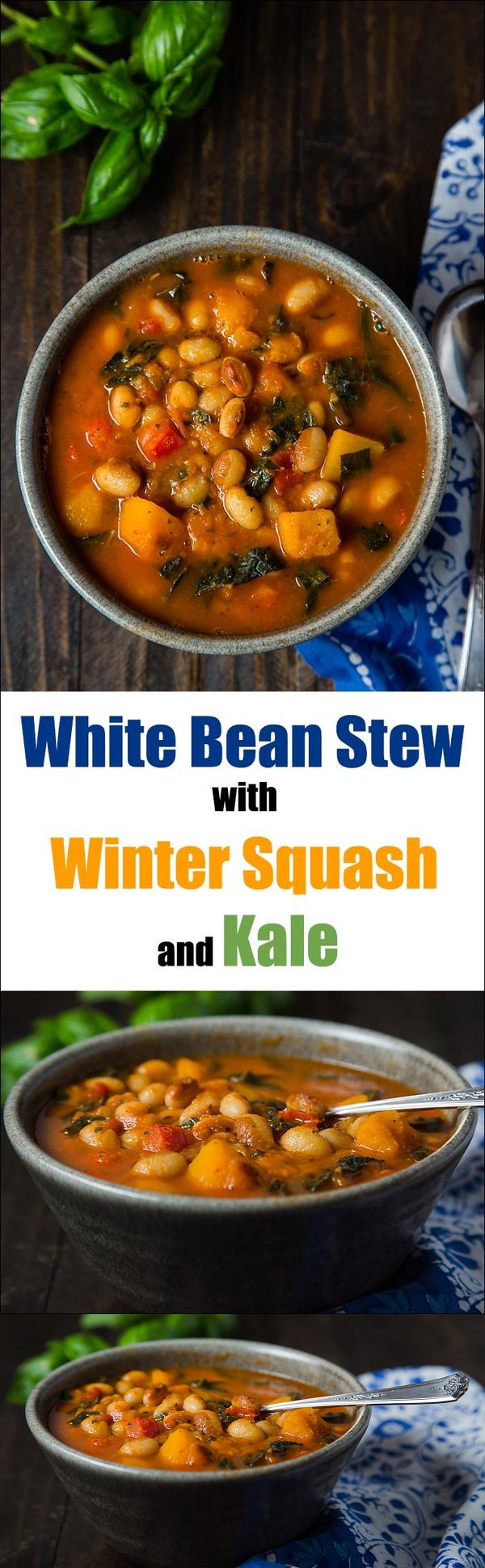 White Bean Stew with Winter Squash and Kale