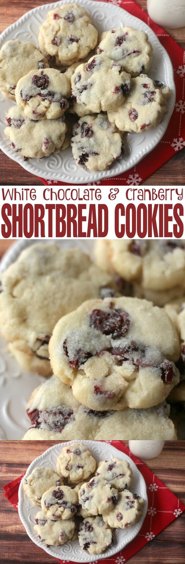 White Chocolate & Cranberry Shortbread