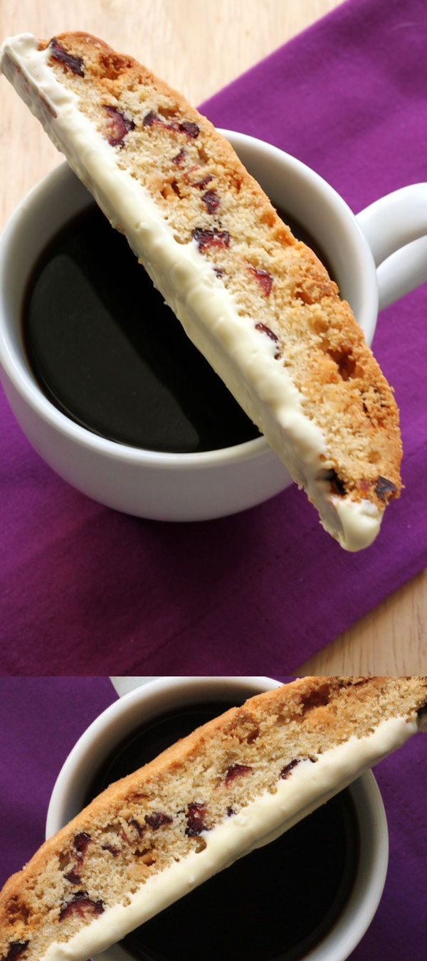 White Chocolate and Cranberry Biscotti