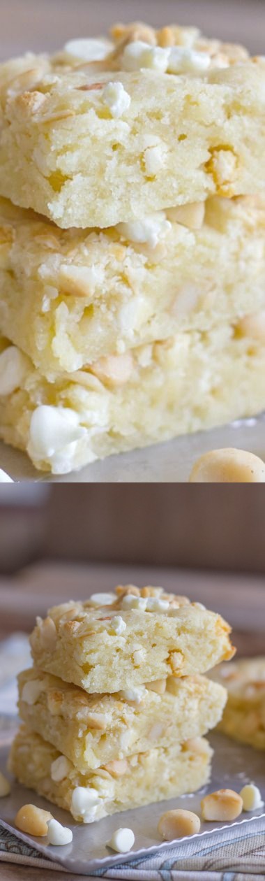 White Chocolate Macadamia Nut Bars