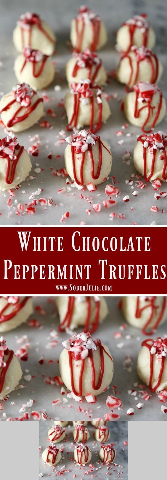 White Chocolate Peppermint Truffles