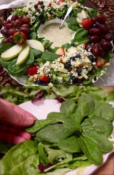 Winter Berry Salad Wreath w/ Lemon Poppyseed Dressing