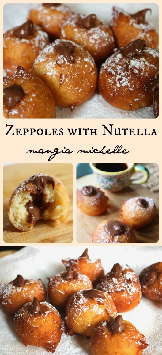 Zeppoles with Hazelnut Chocolate Filling