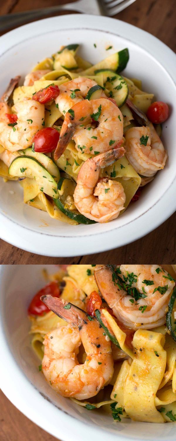 Zesty Lemon Pepper Shrimp Pasta with Vegetables