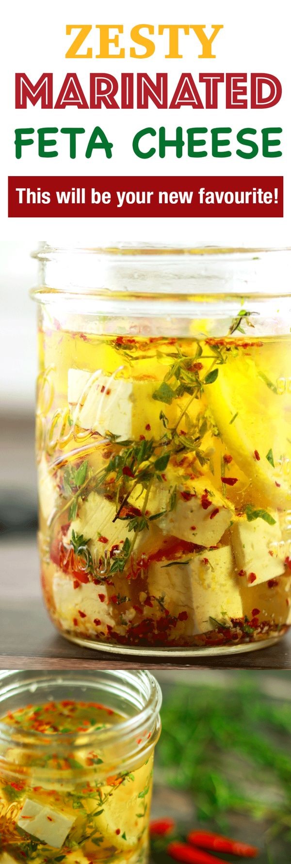 Zesty Marinated Feta Cheese