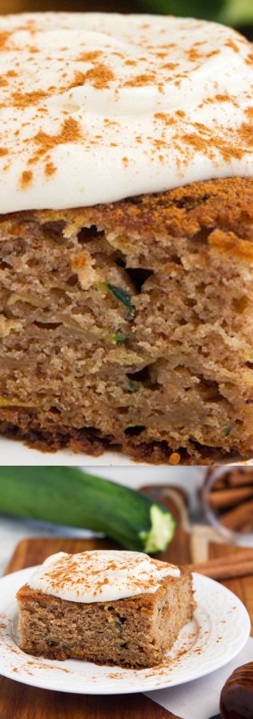 Zucchini Cake with Brown Sugar Cream Cheese Frosting