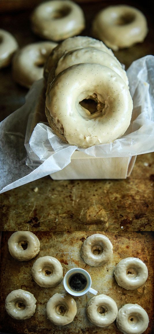 Zucchini Donuts with Vanilla Espresso Glaze- Vegan and Gluten Free