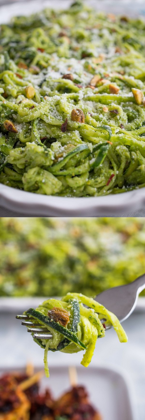 Zucchini Noodles with Parsley-Pistachio Pesto