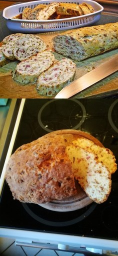 Zwiebel - Käse - Schinken Brot