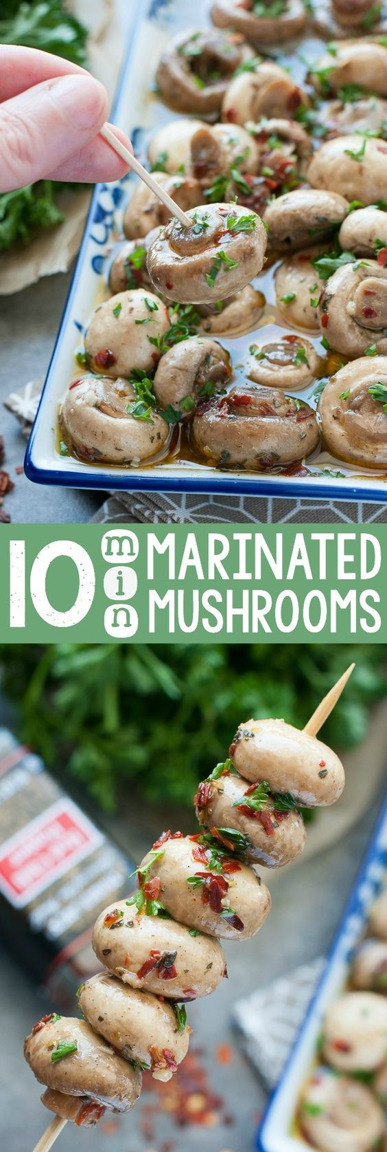 10 Minute Marinated Mushrooms