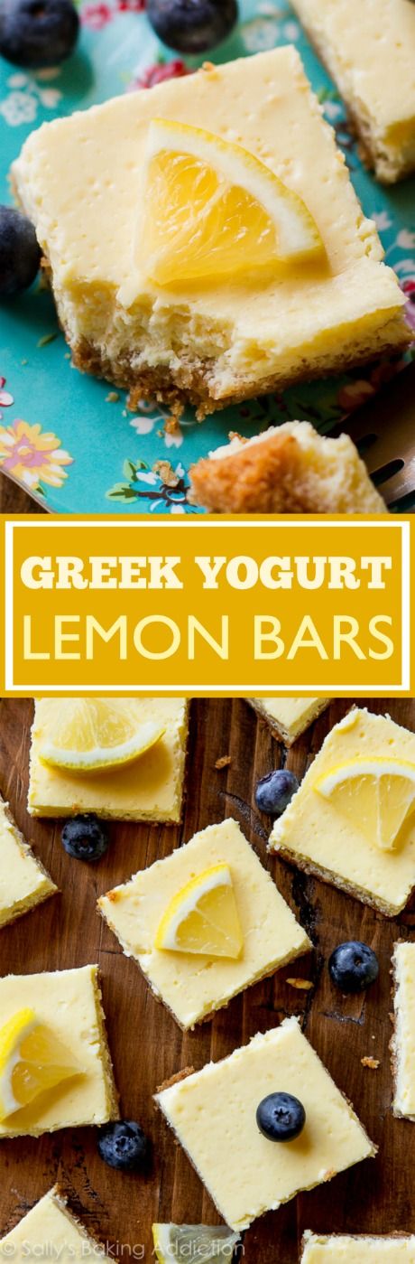 130 Calorie Greek Yogurt Lemon Bars