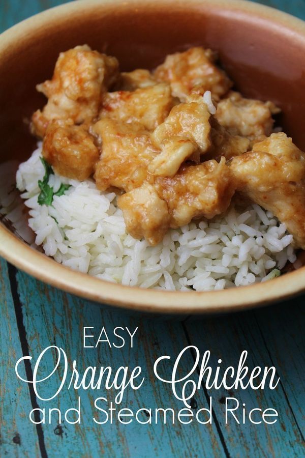 15-Minute Orange Chicken with Steamed Rice