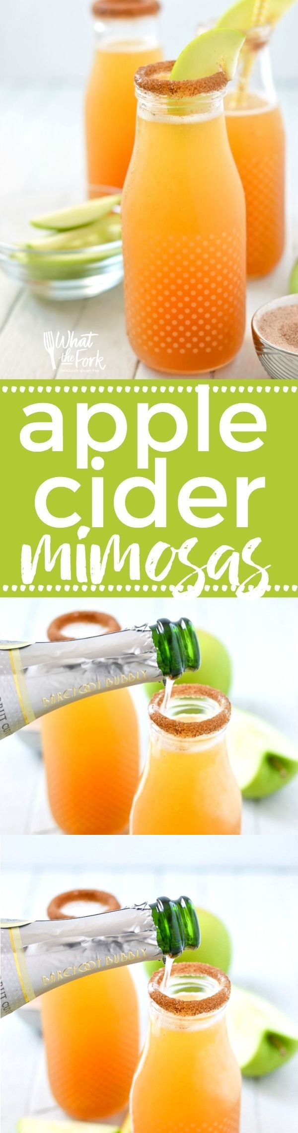 2 Ingredient Apple Cider Mimosas