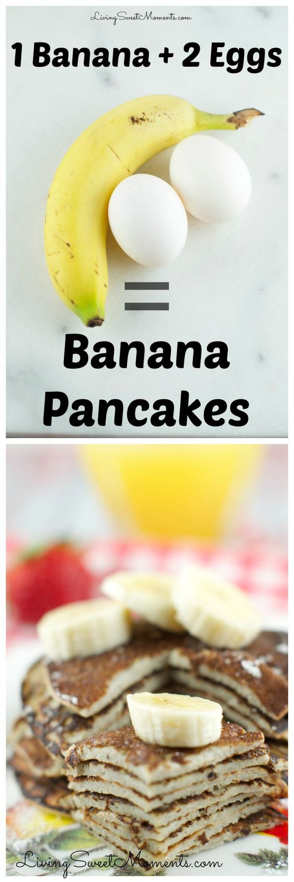 2 Ingredient Banana Pancakes