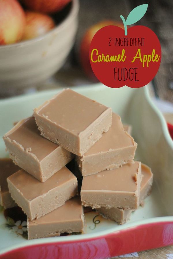 2 Ingredient Caramel Apple Fudge