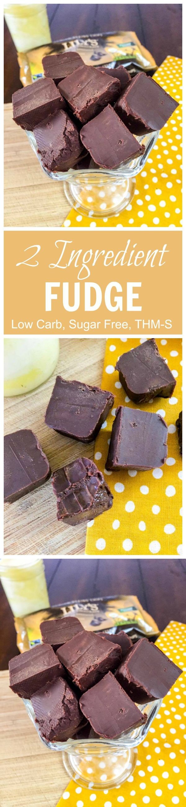 2 Ingredient Fudge (Low Carb, Sugar Free, THM-S