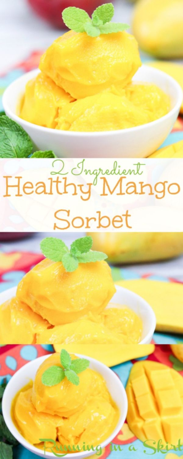 2 Ingredient Healthy Mango Sorbet