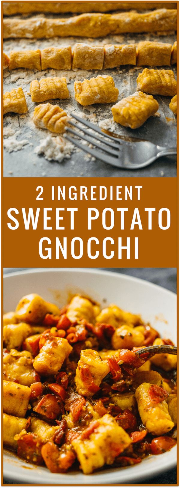 2-ingredient sweet potato gnocchi (vegan