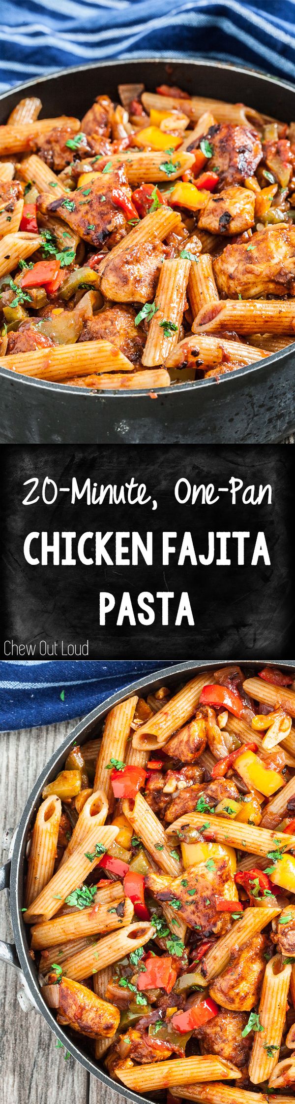 20-Minute, One-Pan Chicken Fajita Pasta