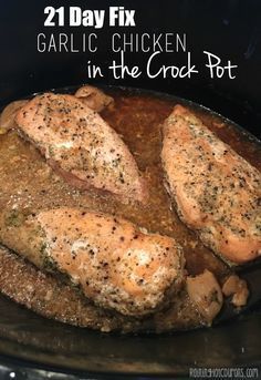 21 Day Fix Garlic Chicken in the Crock Pot