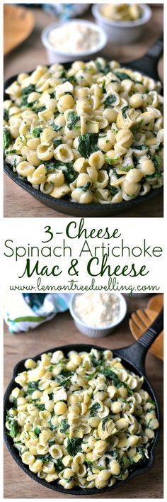 3-Cheese Spinach Artichoke Mac & Cheese