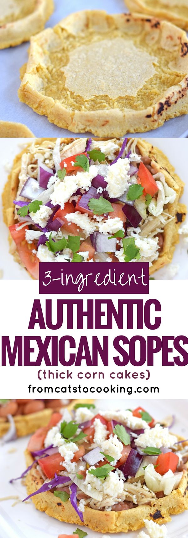 3-Ingredient Authentic Mexican Sopes (Thick Corn Cakes