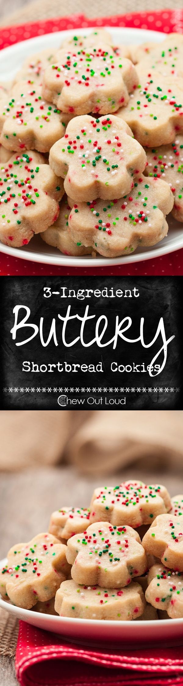 3-Ingredient Buttery Shortbread Cookies