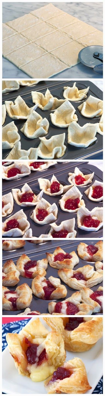 3-Ingredient Cranberry Brie Bites