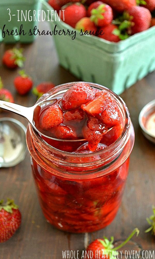 3-Ingredient Fresh Strawberry Sauce