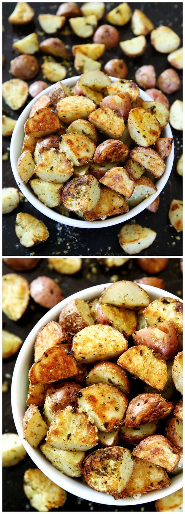 3-Ingredient Roasted Parmesan Pesto Potatoes