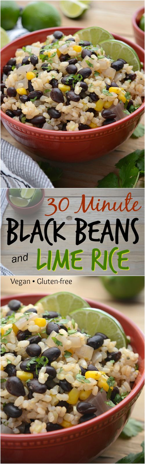 30 Minute Black Beans and Lime Rice