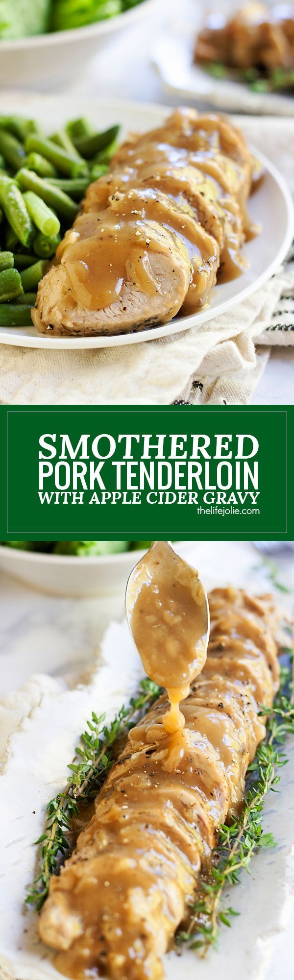 30 Minute Pork Tenderloin in Apple Cider Gravy