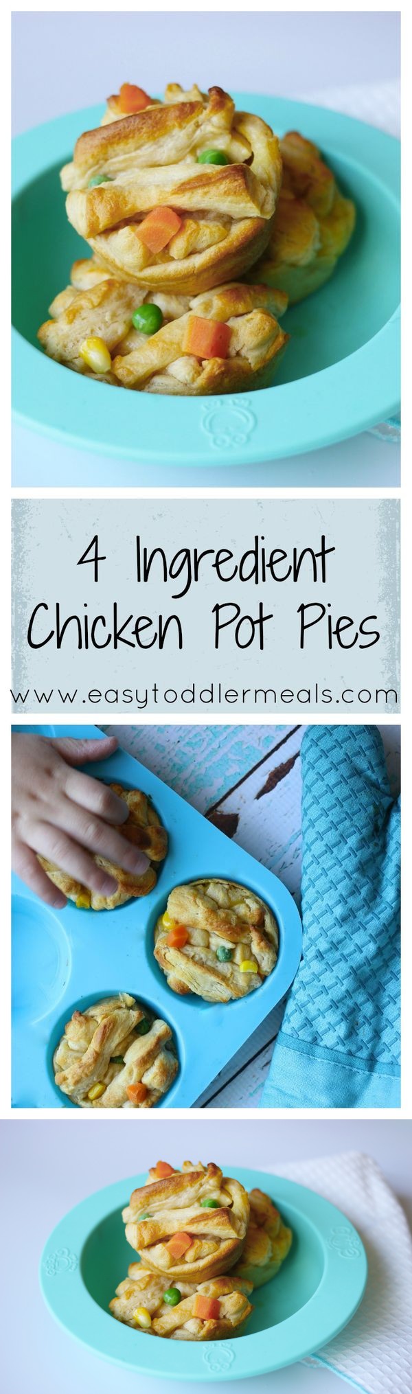 4 Ingredient Mini Chicken Pot Pies