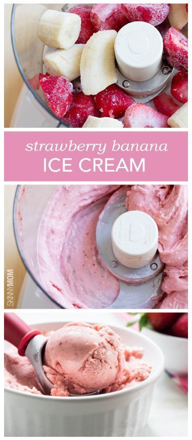 4-Ingredient Strawberry Banana Ice Cream