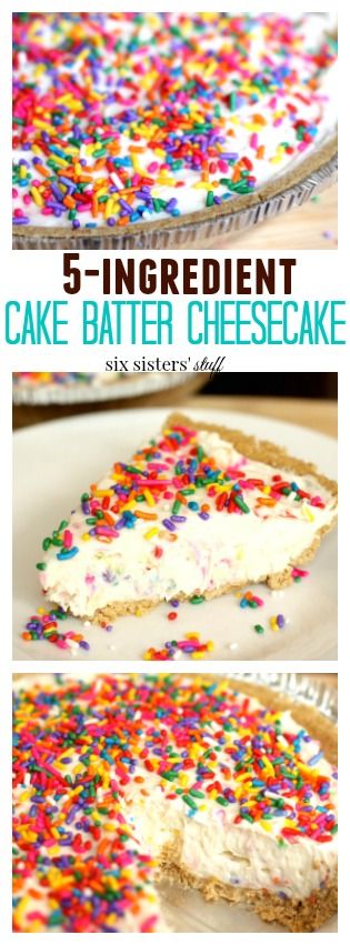 5-Ingredient Cake Batter Cheesecake