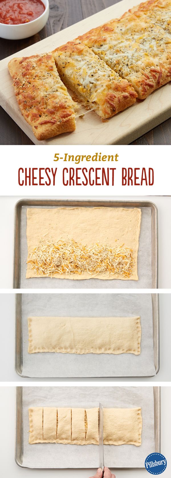 5-Ingredient Crescent Cheesy Bread