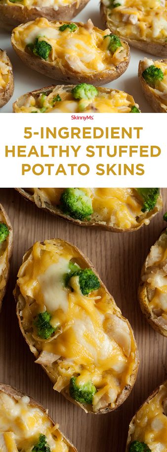 5-Ingredient Healthy Stuffed Potato Skins