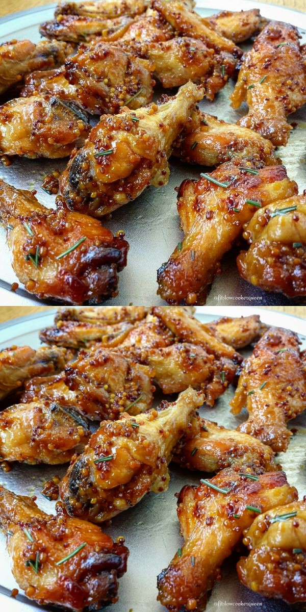 5-Ingredient Slow Cooker Honey-Dijon Chicken Wings