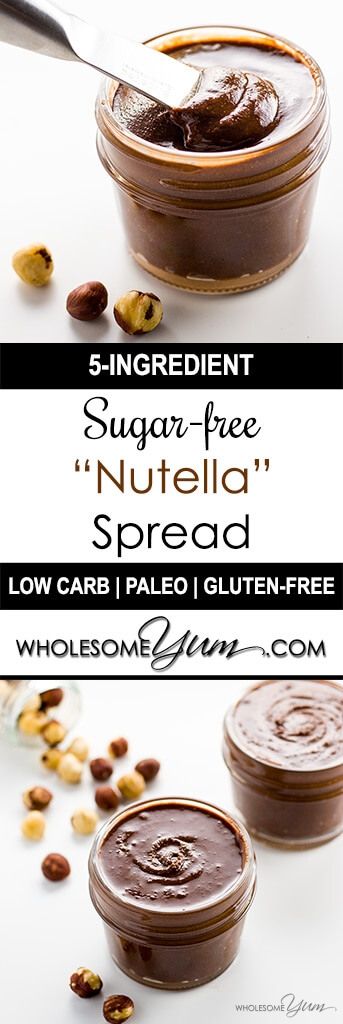 5-Ingredient Sugar-free Nutella Spread (Low Carb, Paleo