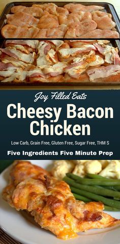 5 Minute 5 Ingredient Cheesy Bacon Chicken