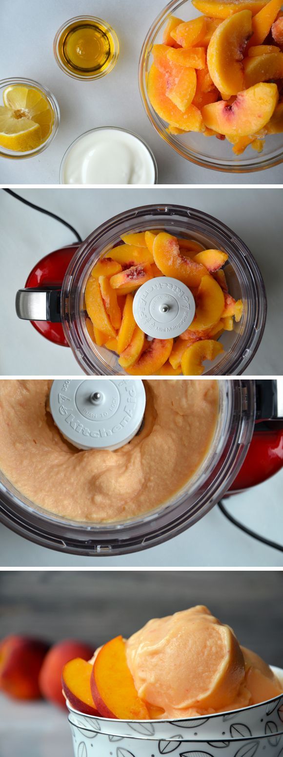 5-Minute Healthy Peach Frozen Yogurt