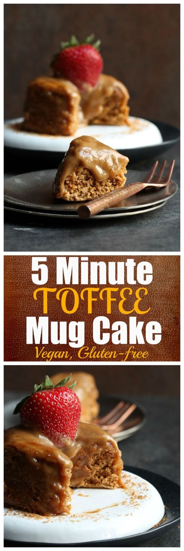 5 Minute Toffee Mug Cake (Vegan and Gluten-Free