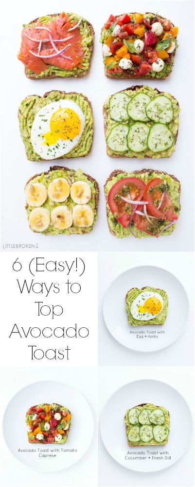 6 (Easy! Ways to Top Avocado Toast